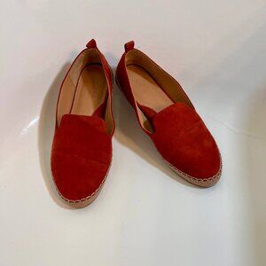 Universal Thread Juliet Slip on Flat Loafer Red Rust Shoes Size 7.5